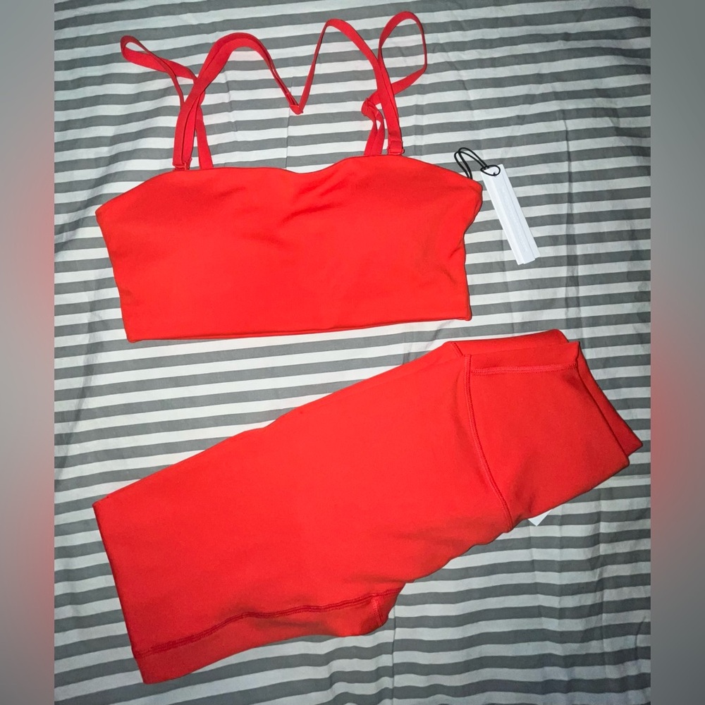 Paragon Fitwear Reluna Sculptseam Plus Legging + Multifit Bra in Strawberry Sz S